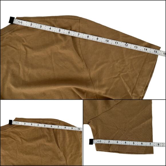 LAT Men's Short Sleeve Crew Neck Tee Shirt Top Large Coyote Brown 100% Cotton 2 - Picture 9 of 9